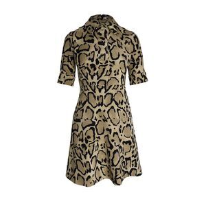 Gucci Beige and Black Leopard Print Mini Dress